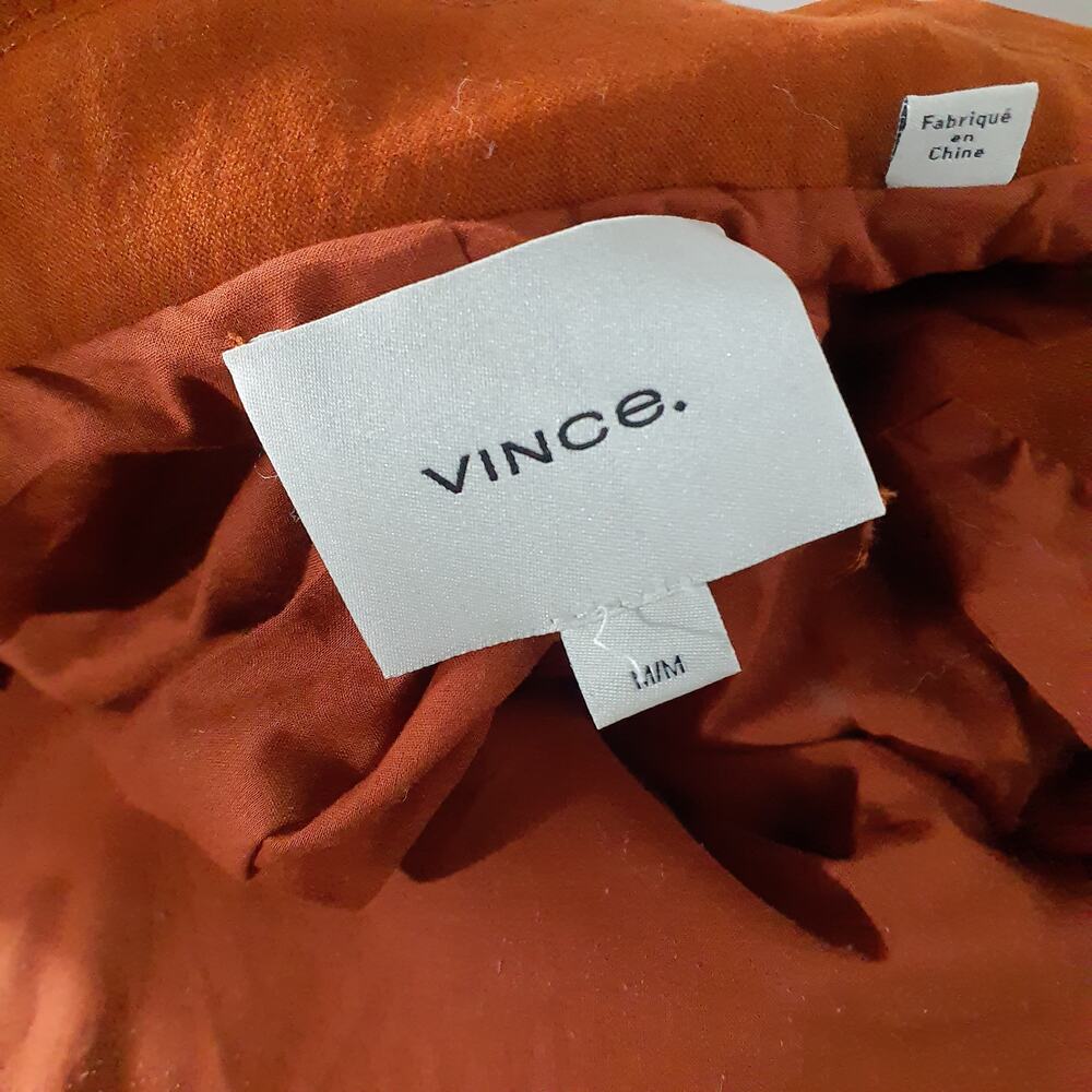 Vince Tailored Rust Amber Wrap Size M Coat - Picture 4 of 4